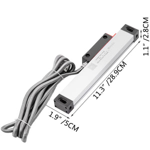 Lathe Linear Scale 150mm | 0.0002" Accuracy Glass Optical Scale | Aluminium Body | For Milling, Drilling & Grinding Machines | Includes Accessories