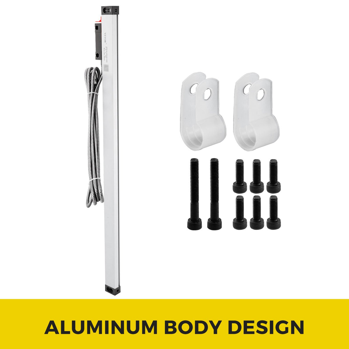 Lathe Linear Scale | 550mm 0.0002" Precision Optical Scale | Aluminum Body with Accessories