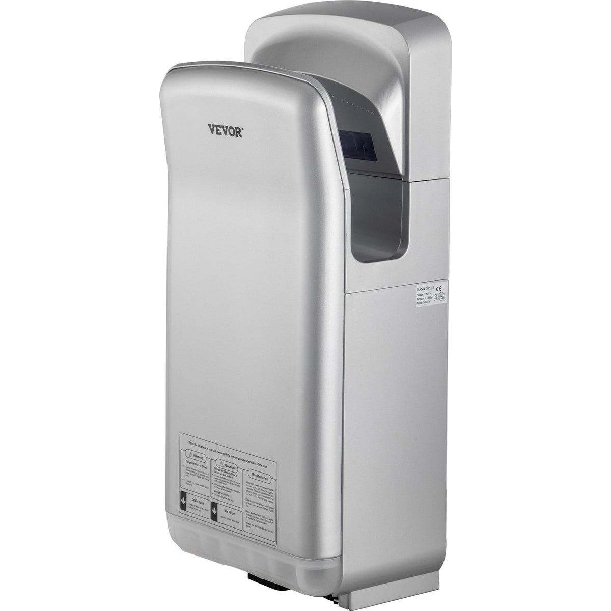 Jet Hand Dryer | Automatic High-Speed Blade Dryer for Washroom | Silver