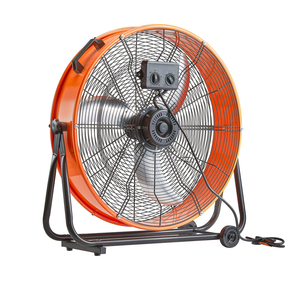 Drum Fan 24" | High Velocity Industrial Fan with Timer | 3-Speed
