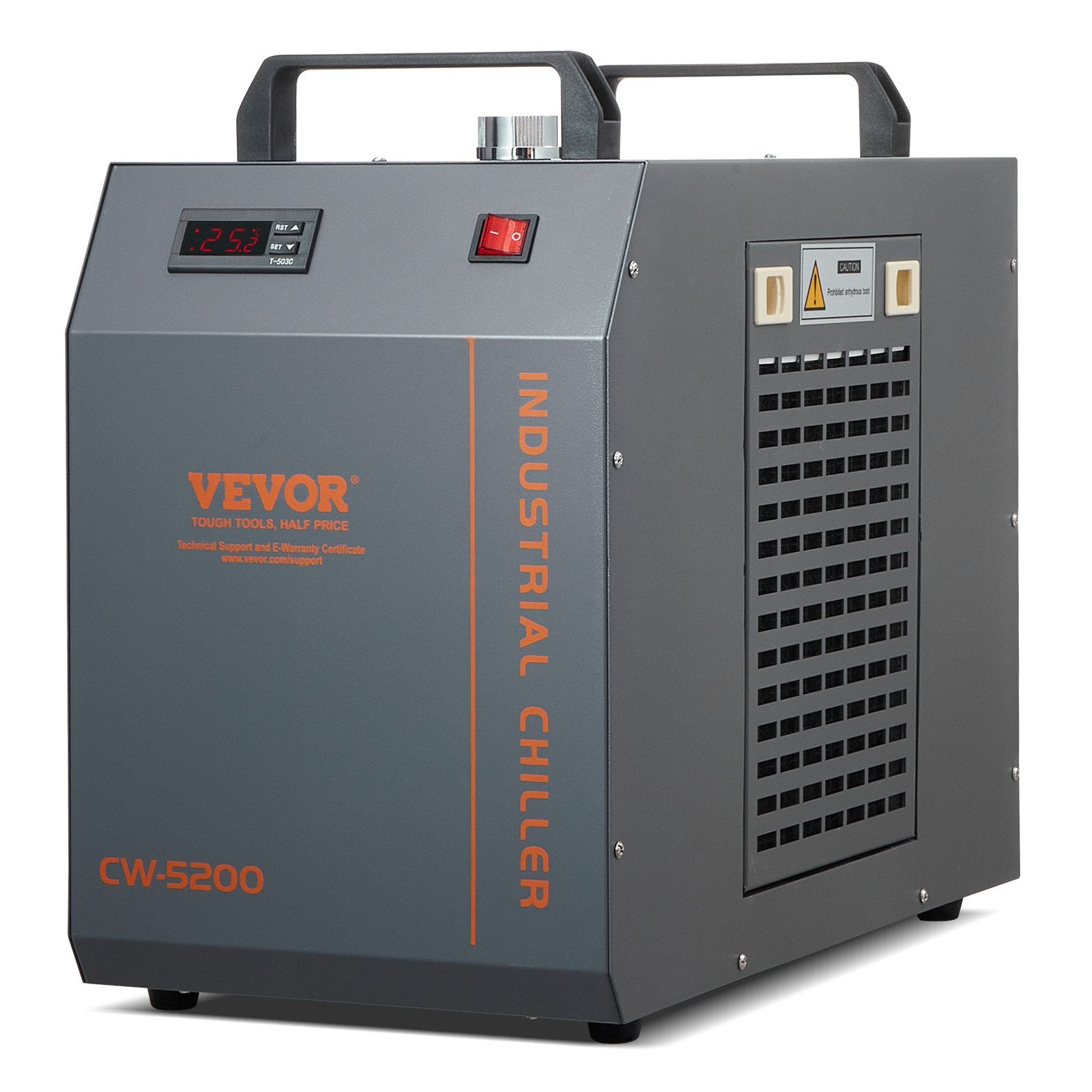 Industrial Water Chiller CW-5200 | Built-In Compressor | 7L Tank Capacity | 13 L/min Flow Rate | Cooling System for CO2 Laser Engraving Machines