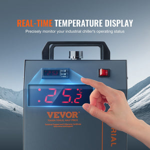 Industrial Water Chiller CW-5200 | Built-In Compressor | 7L Tank Capacity | 13 L/min Flow Rate | Cooling System for CO2 Laser Engraving Machines