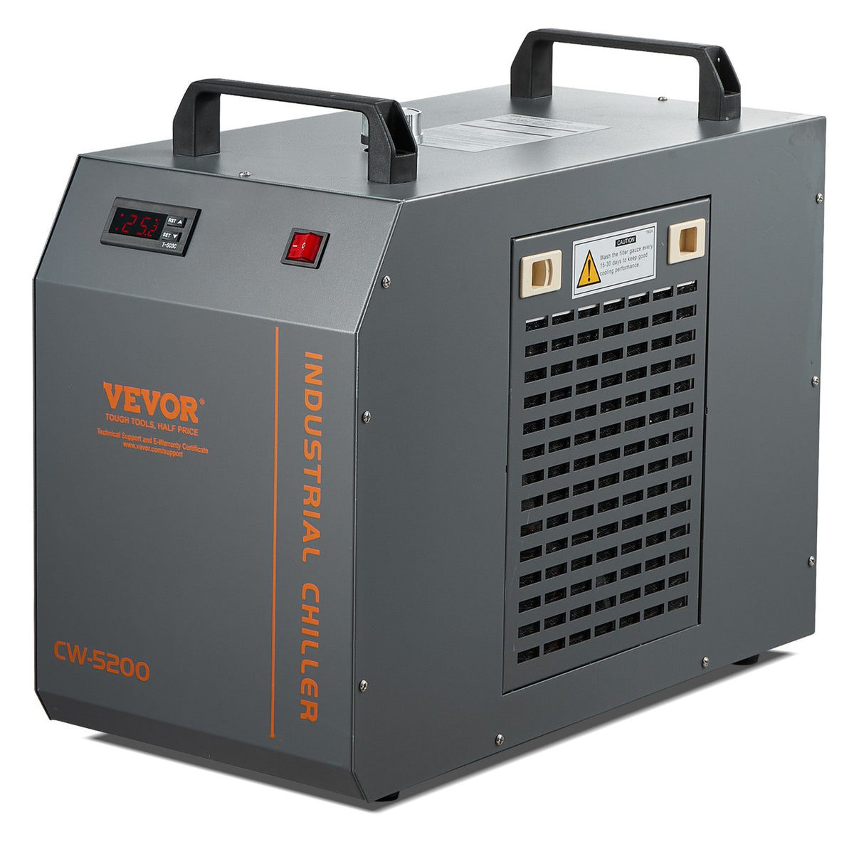 Industrial Water Chiller CW-5200 | Built-In Compressor | 7L Tank Capacity | 13 L/min Flow Rate | Cooling System for CO2 Laser Engraving Machines