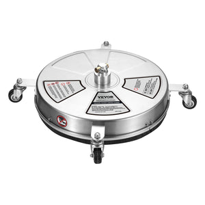 Surface Cleaner 18" with Wheels | Stainless Steel 4000 PSI | Includes 2 Extension Wands