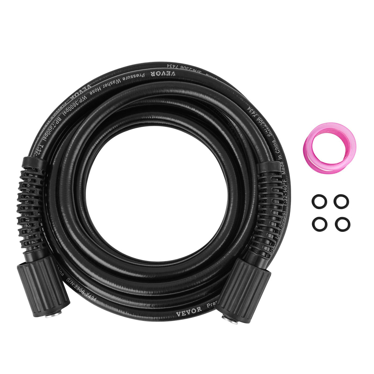 Pressure Washer Hose 25ft | 1/4" M22-14mm Thread | 3600 PSI Kink-Free Extension