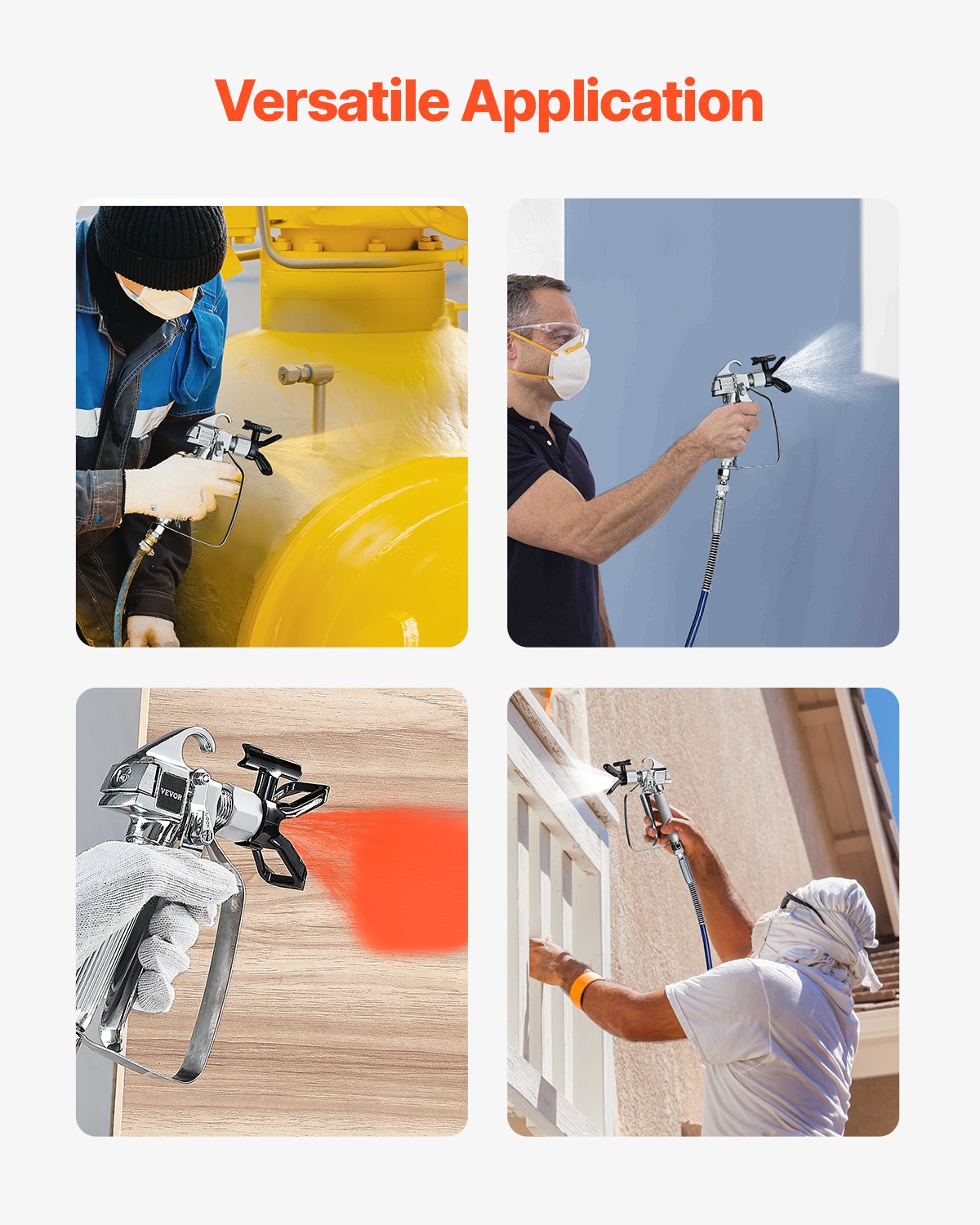 Airless Paint Spray Gun | 3600PSI High Pressure Gun with 517 Tip