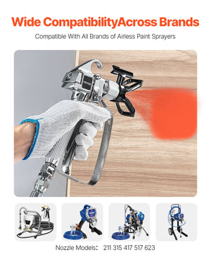 Airless Paint Spray Gun | 3600PSI High Pressure Sprayer with 5 Tips