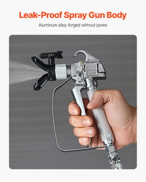 Airless Paint Spray Gun | 3600PSI High Pressure Sprayer with 5 Tips