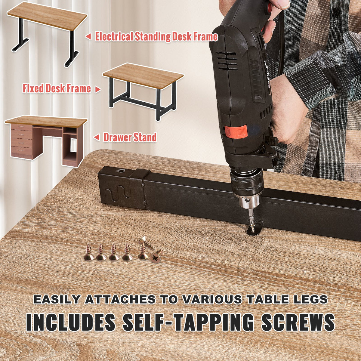 Table Top 55"x27.6"x1" | Particle Board Desktop | 100kg Capacity | For Standing Desk Frame