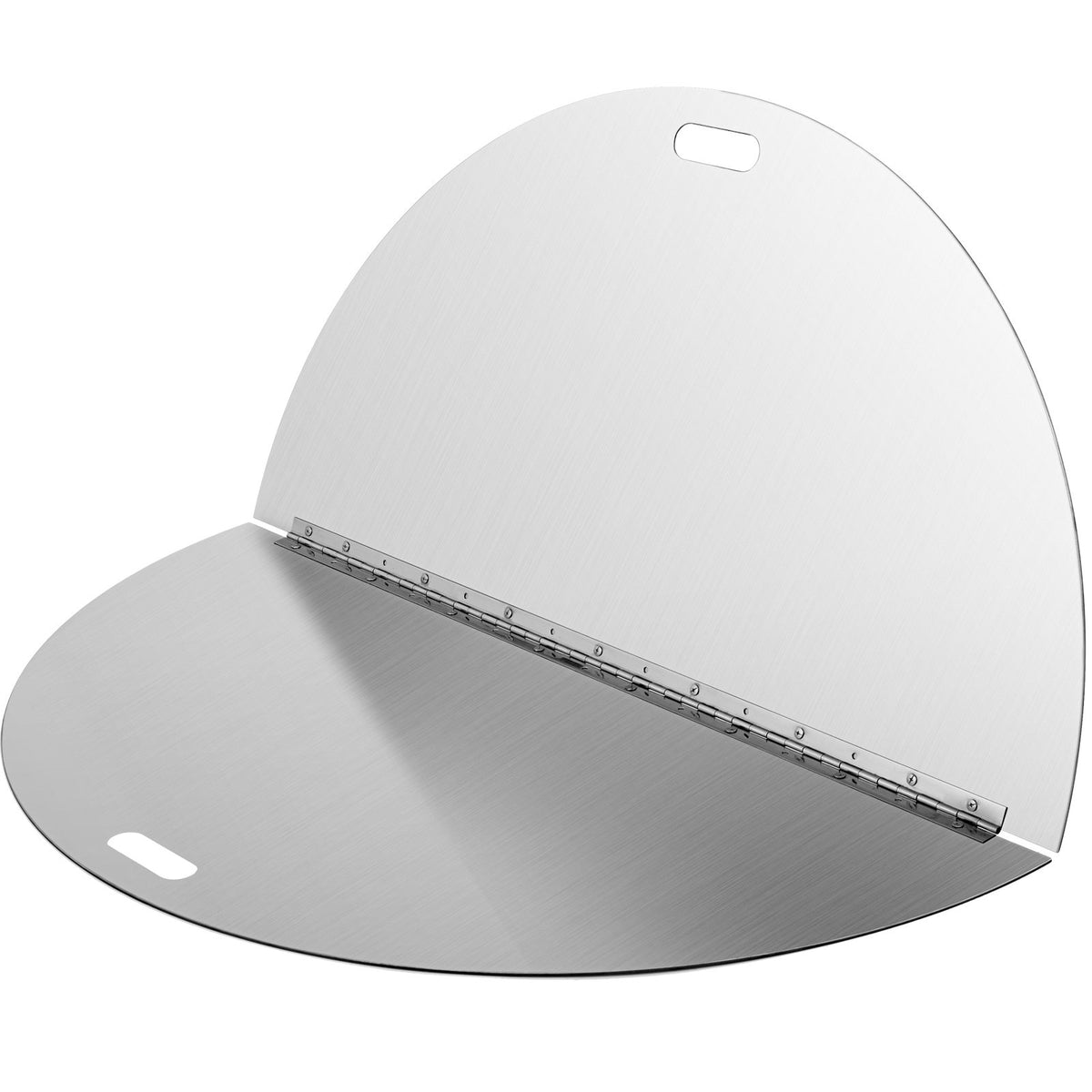 Fire Pit Lid | 40" Round Foldable 430 Stainless Steel Snuff Cover | 3mm Thick Spark Screen for Fire Pits