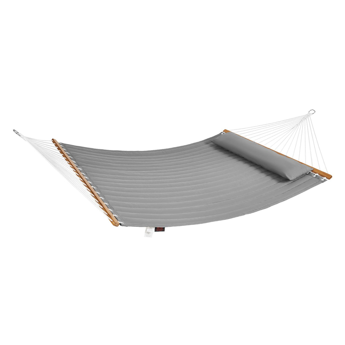 Double Quilted Fabric Hammock 12FT | 2 Person Hammock with Hardwood Spreader Bars, Detachable Pillow & Chains | 480lbs Capacity | Camping, Patio, Yard & Beach