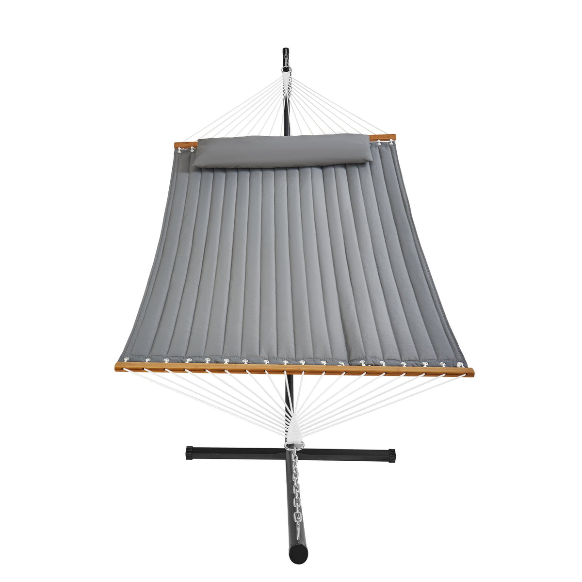 Double Quilted Fabric Hammock | 2-Person with Stand | 480lb Capacity