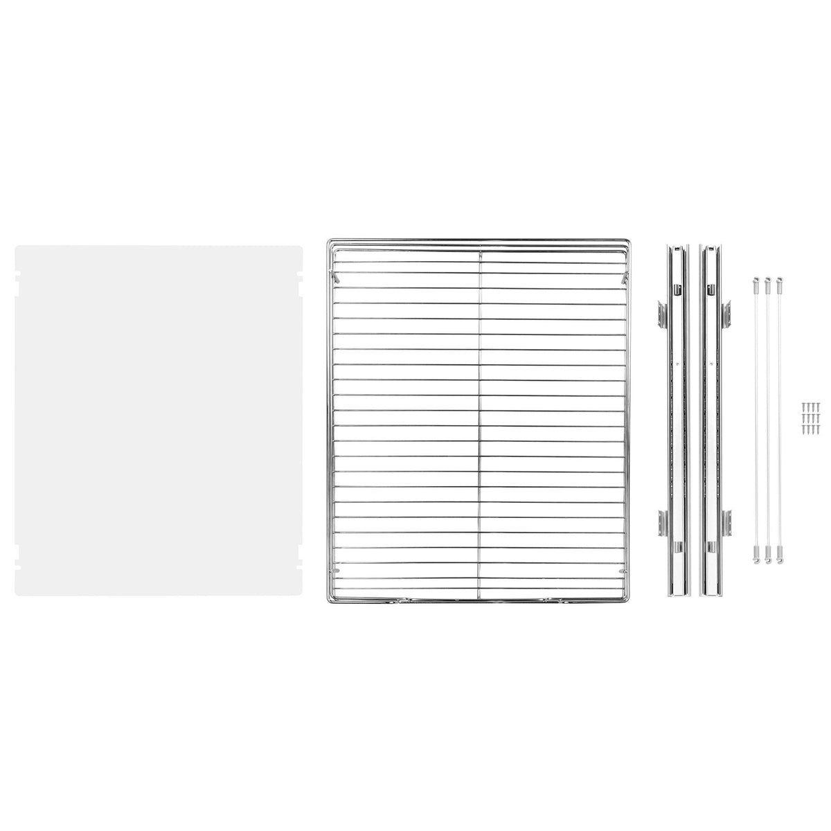 Pull-Out Cabinet Organizer | 34x53cm Heavy Duty Chrome Sliding Shelf | Pantry & Under-Sink Storage Drawer