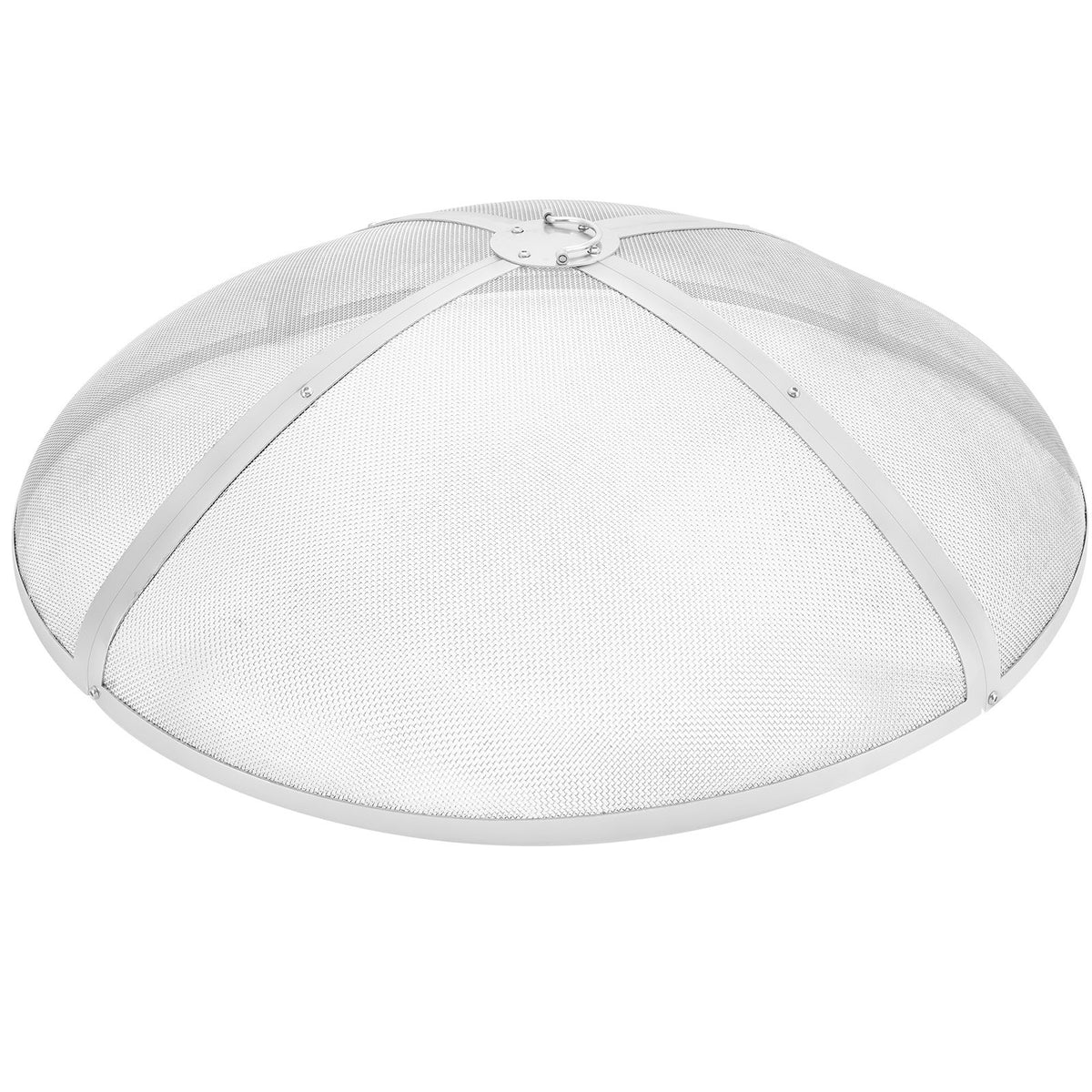 Fire Pit Spark Screen Round 36 Inch | Heavy Duty Steel Outdoor Fire Pit Cover | Easy-Opening Top Screen with Ring Handle | For Patio & Backyard Use