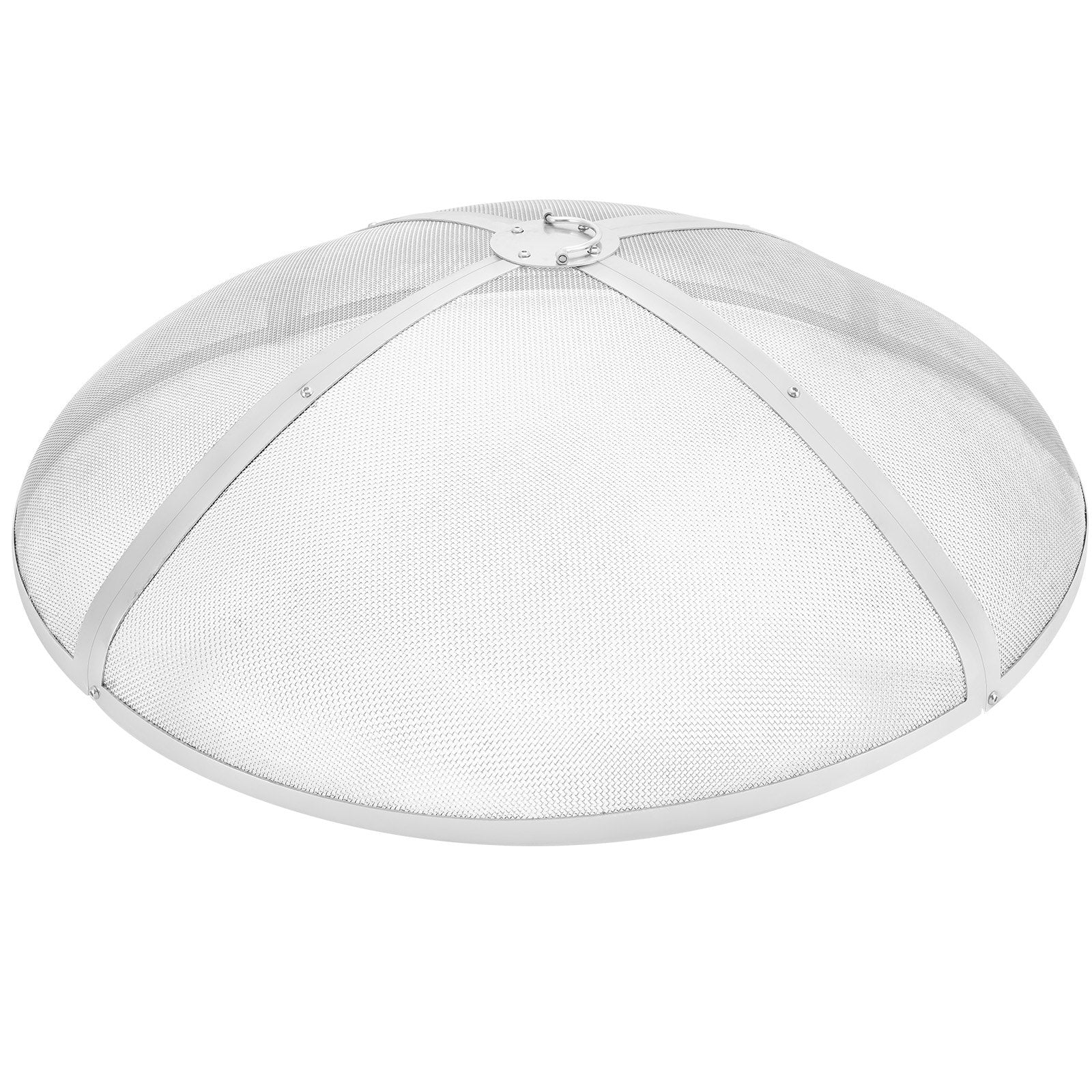 Fire Pit Spark Screen Round 36 Inch | Heavy Duty Steel Outdoor Fire Pit Cover | Easy-Opening Top Screen with Ring Handle | For Patio & Backyard Use