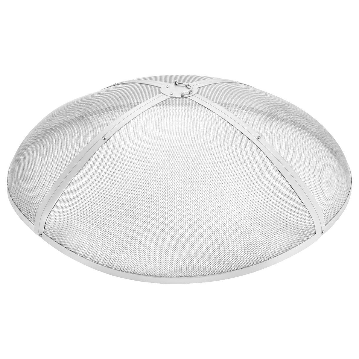 Fire Pit Spark Screen Round 40 Inch | Heavy Duty Steel Outdoor Fire Pit Cover | Easy-Opening Top Screen with Ring Handle | For Patio & Backyard Use