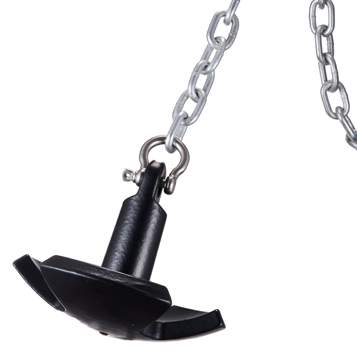 River Anchor 12lbs | Cast Iron Vinyl-Coated Mushroom Anchor with Shackle | For Boats up to 10ft