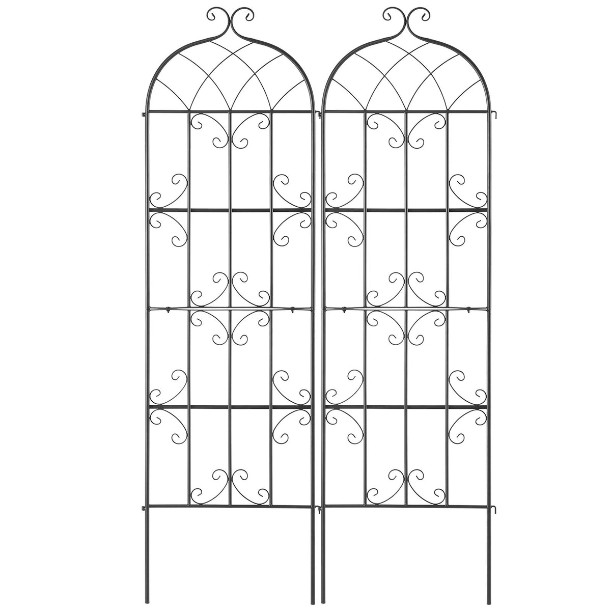 Garden Trellis 2-Pack | 71x20" Rustproof Metal Climbing Plant Support