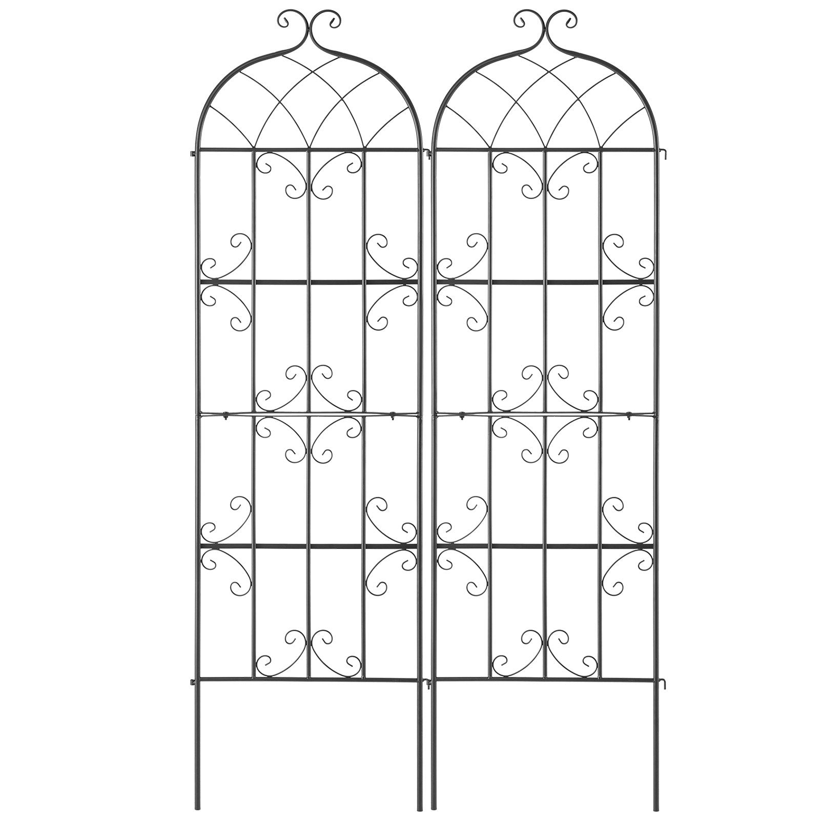 Garden Trellis 2-Pack | 71x20" Rustproof Metal Climbing Plant Support