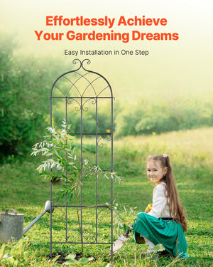 Garden Trellis 2-Pack | 71x20" Rustproof Metal Climbing Plant Support