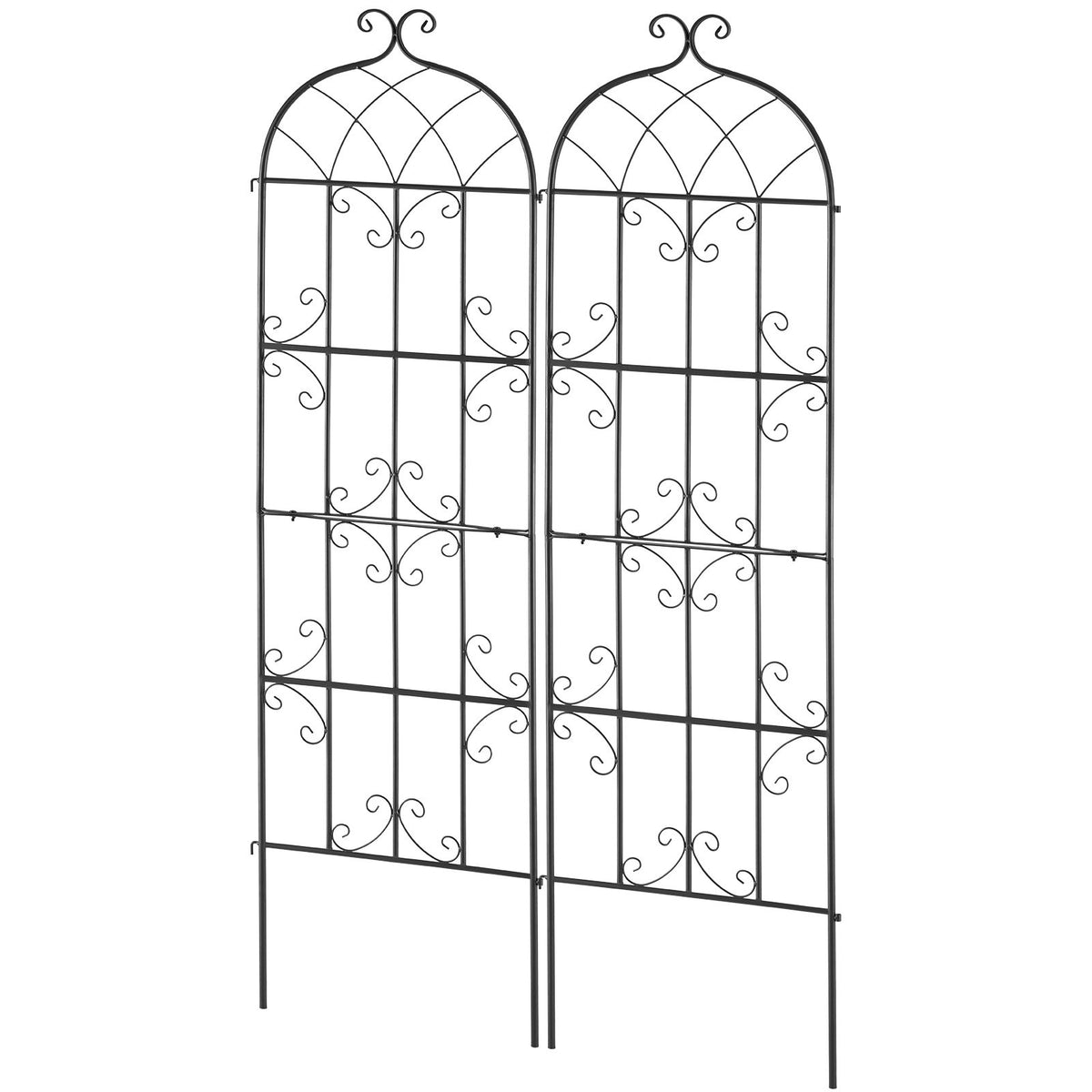 Garden Trellis 2-Pack | 71x20" Rustproof Metal Climbing Plant Support
