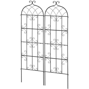 Garden Trellis 2-Pack | 71x20" Rustproof Metal Climbing Plant Support