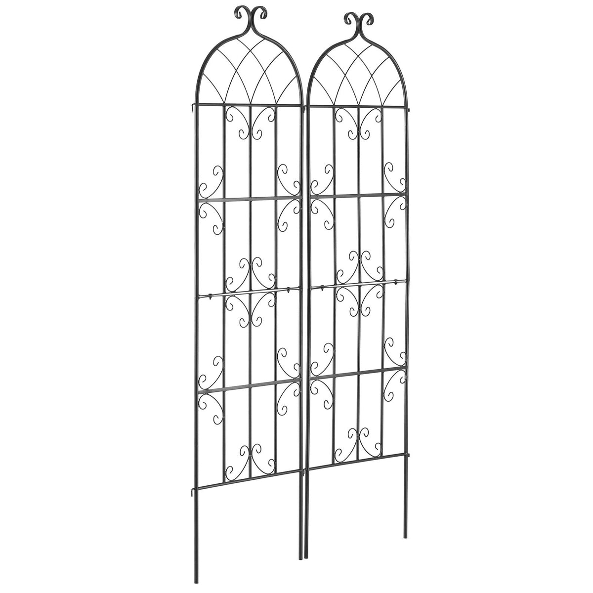 Garden Trellis 2-Pack | 71x20" Rustproof Metal Climbing Plant Support