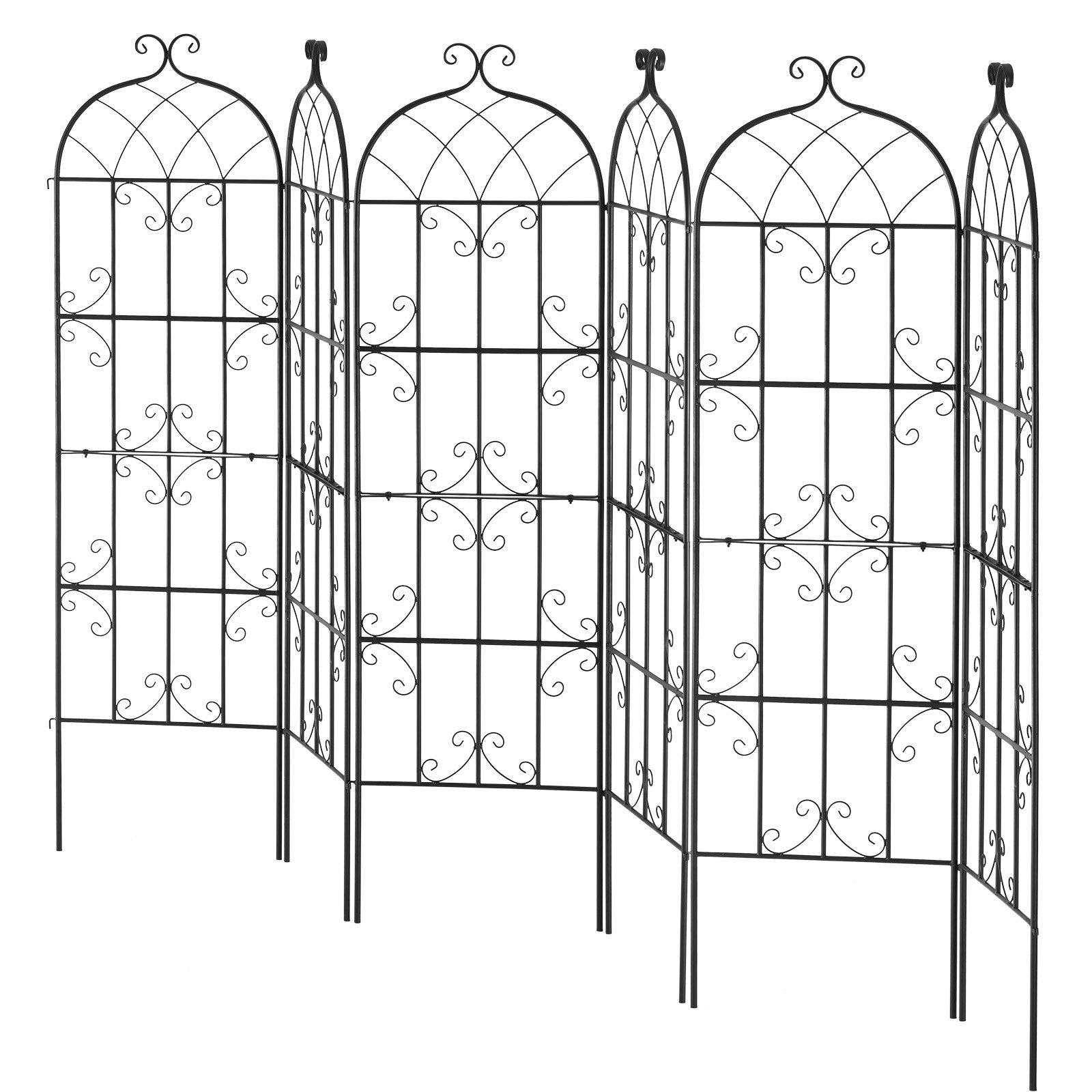 Metal Garden Trellis 4-Pack | 71x20" Rustproof Plant Support