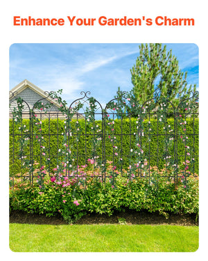 Metal Garden Trellis 4-Pack | 71x20" Rustproof Plant Support