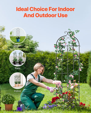 Metal Garden Trellis 4-Pack | 71x20" Rustproof Plant Support