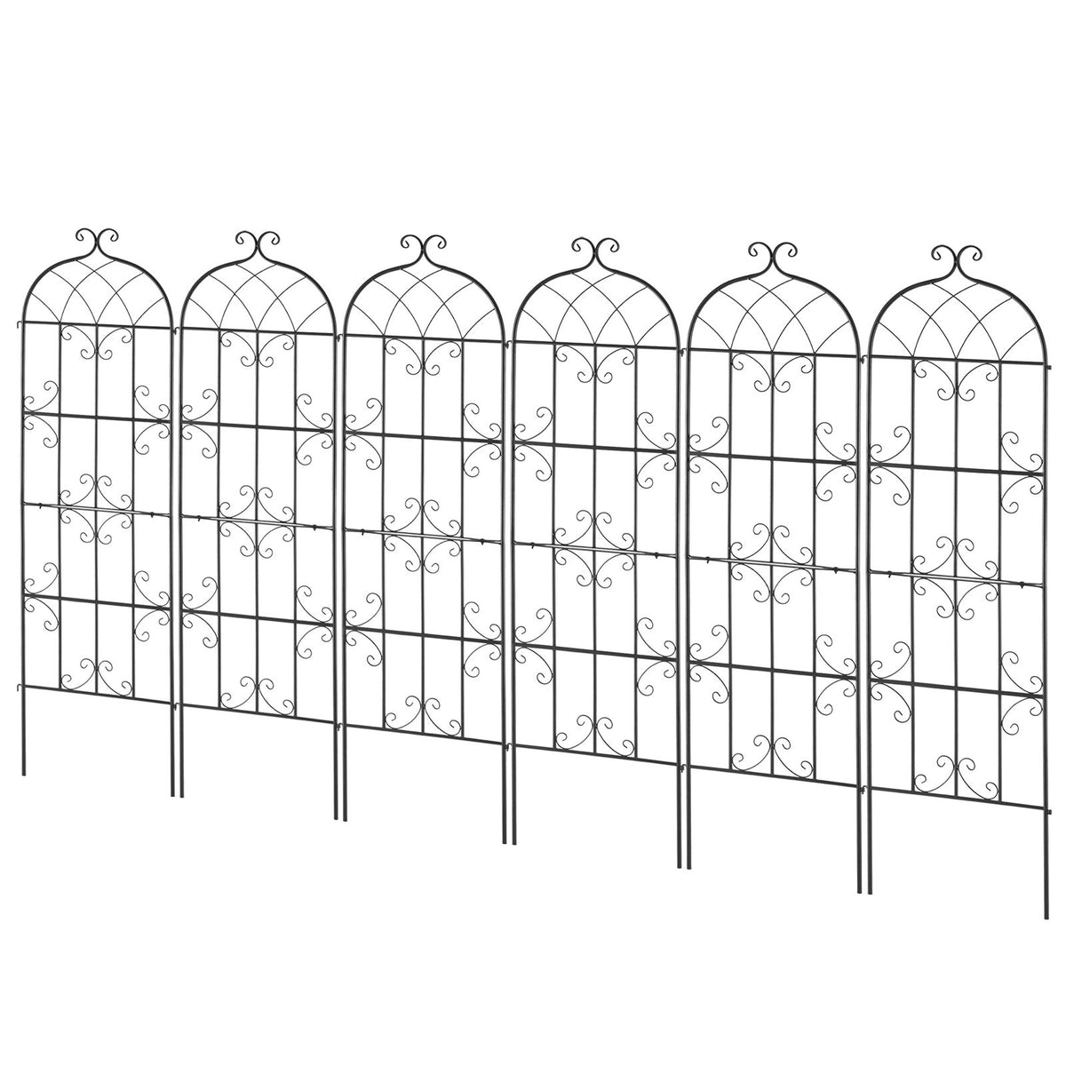 Metal Garden Trellis 4-Pack | 71x20" Rustproof Plant Support