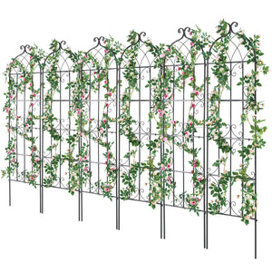 Metal Garden Trellis 4-Pack | 71x20" Rustproof Plant Support