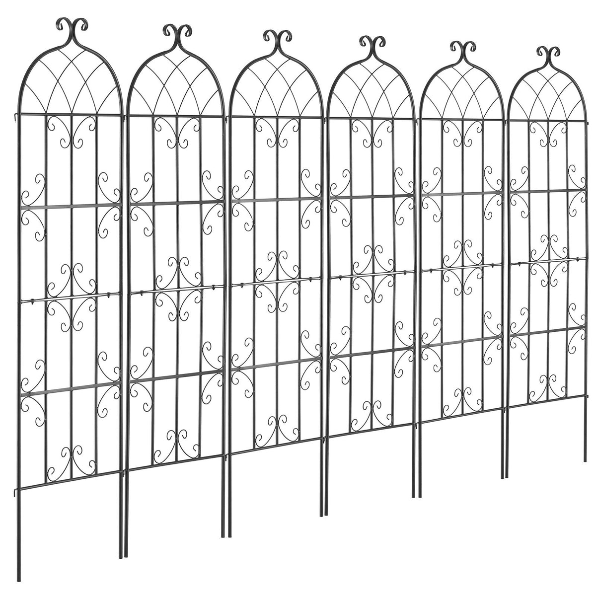 Metal Garden Trellis 4-Pack | 71x20" Rustproof Plant Support