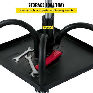 Garage Stool | Rolling Adjustable Mechanic Seat with Casters | 300LBS