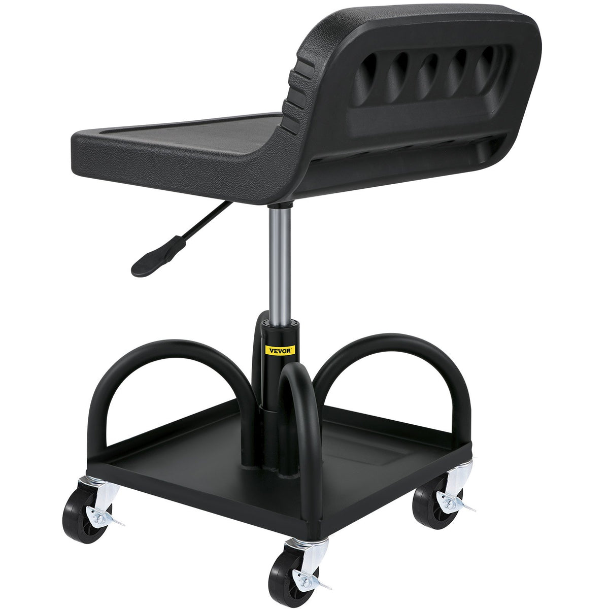 Garage Stool | Rolling Adjustable Mechanic Seat with Casters | 300LBS