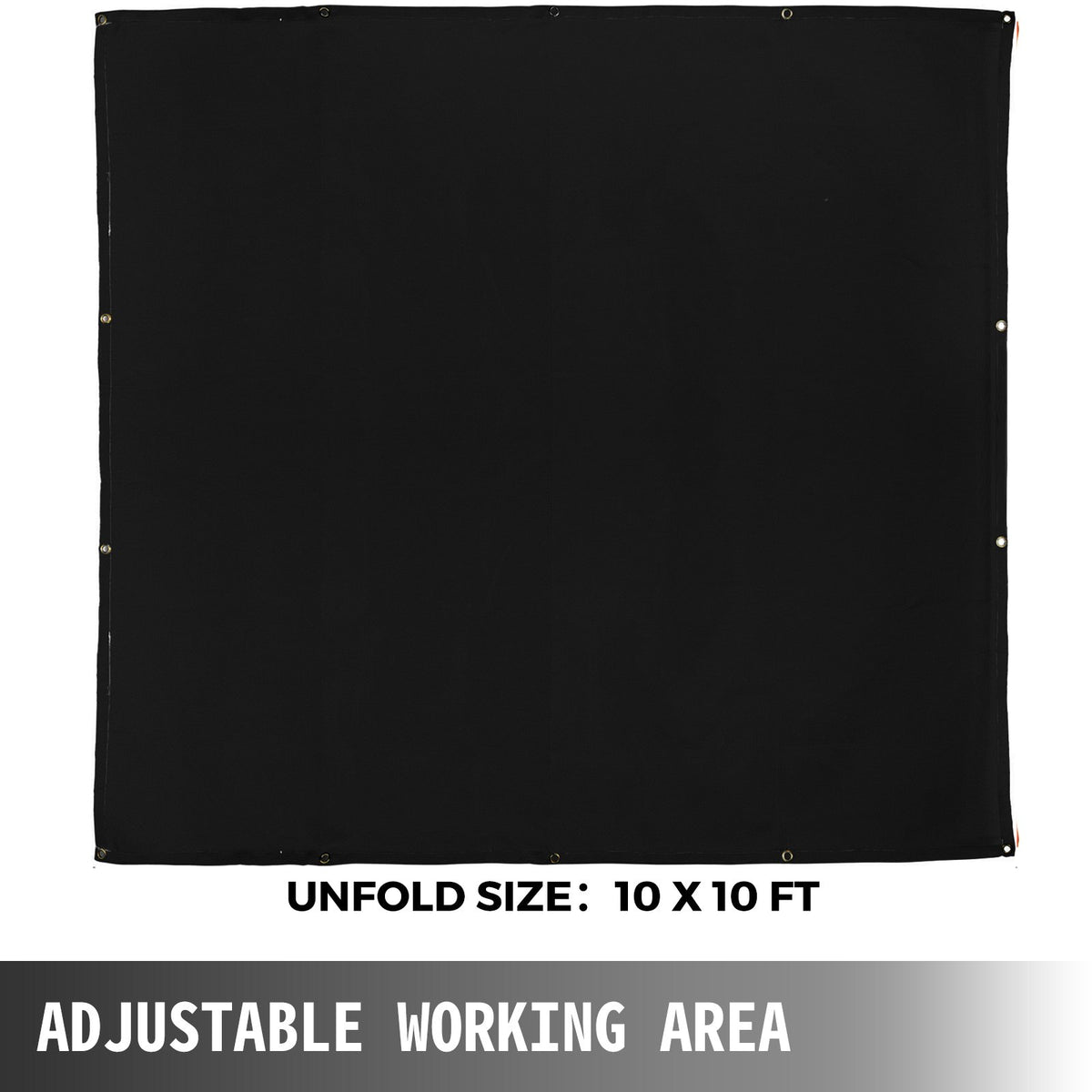 Welding Blanket | 10x10ft Black Fiberglass | Portable Fire Retardant Insulation with Carry Bag