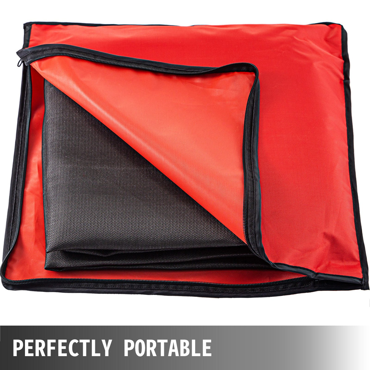 Welding Blanket | 10x10ft Black Fiberglass | Portable Fire Retardant Insulation with Carry Bag