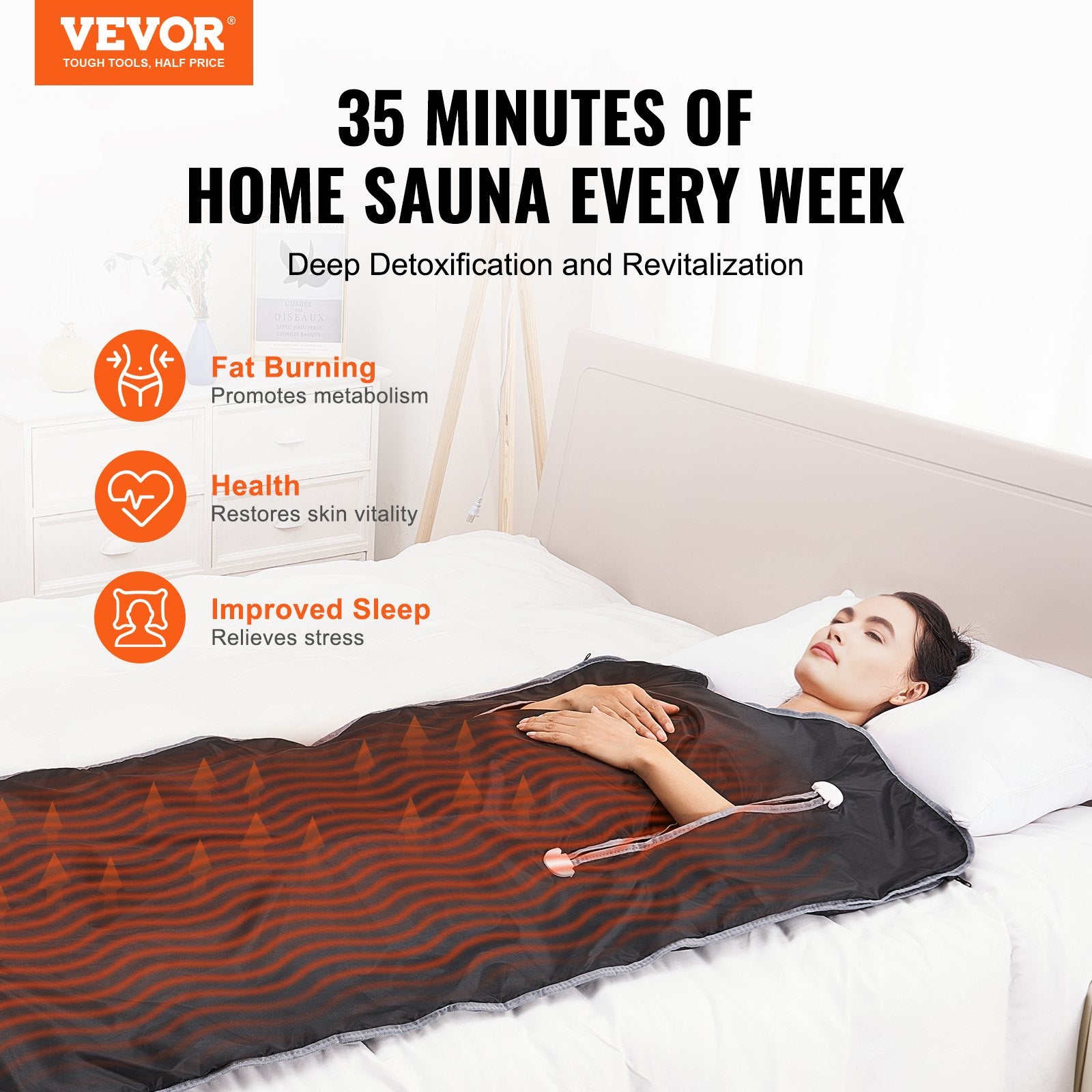 Infrared Sauna Blanket | Oxford Fabric with Arm Holes | Adjustable Temp & Timer
