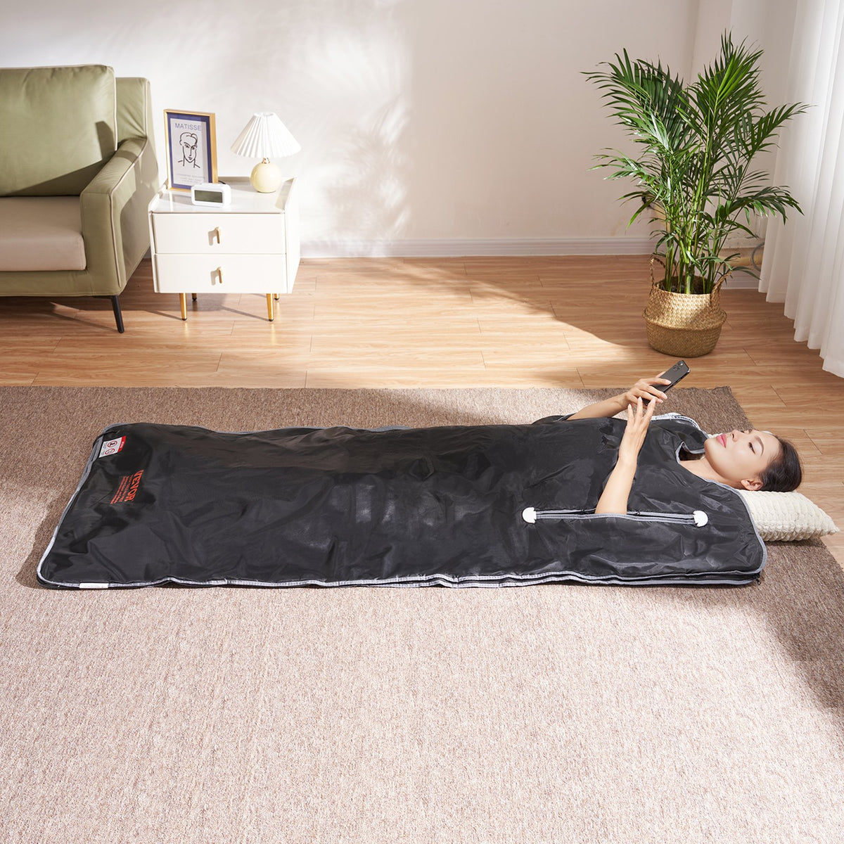 Infrared Sauna Blanket | Oxford Fabric with Arm Holes | Adjustable Temp & Timer