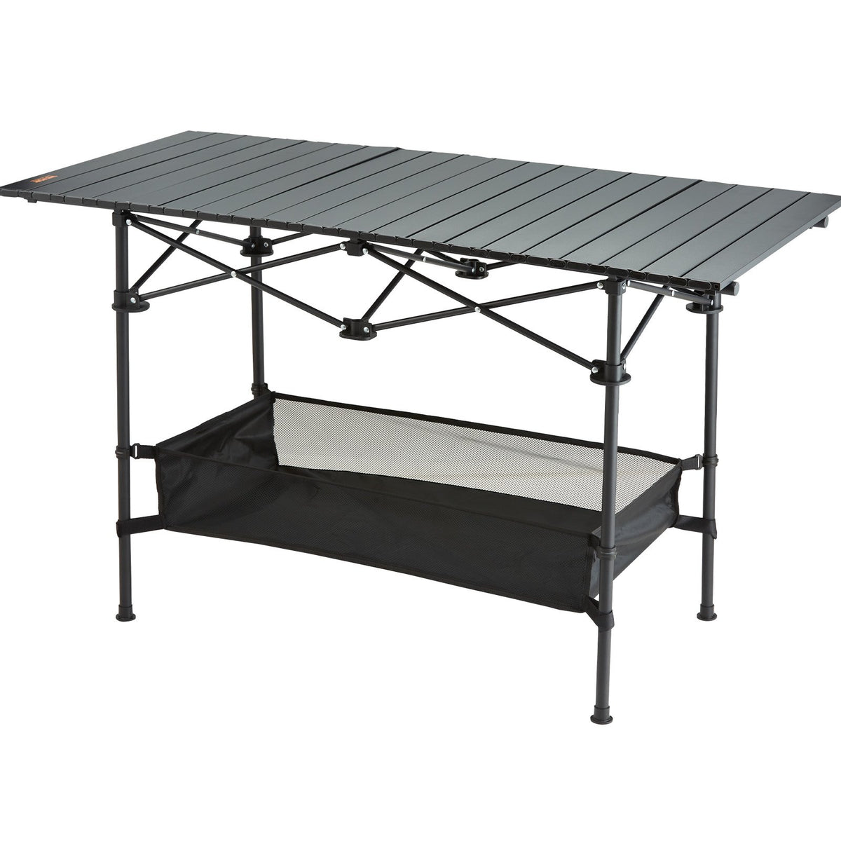 Folding Camping Table | 24x16" Lightweight Aluminum & Steel Work Table with Storage | Portable Beach, Picnic & Travel Table