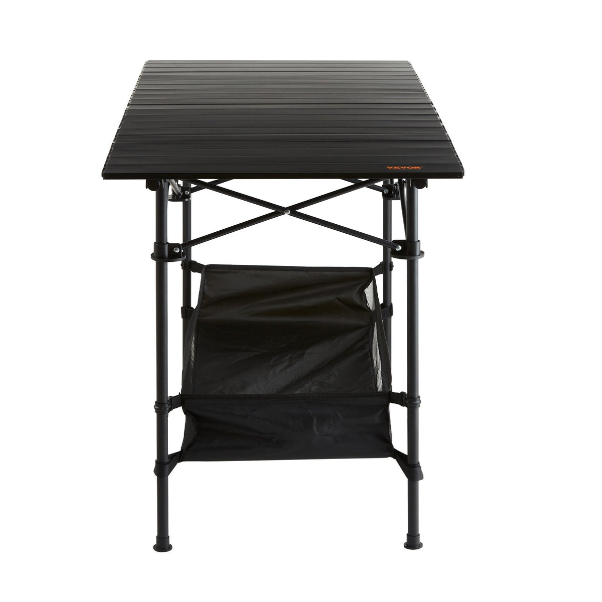 Folding Camping Table | 24x16" Lightweight Aluminum & Steel Work Table with Storage | Portable Beach, Picnic & Travel Table