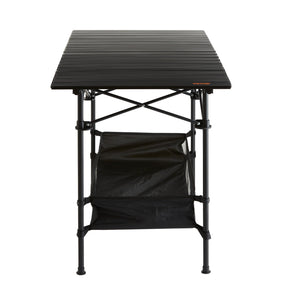 Folding Camping Table | 24x16" Lightweight Aluminum & Steel Work Table with Storage | Portable Beach, Picnic & Travel Table