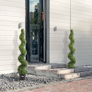 Artificial Boxwood Topiary Tree | 2 Pack 152cm Faux UV-Resistant | Indoor/Outdoor