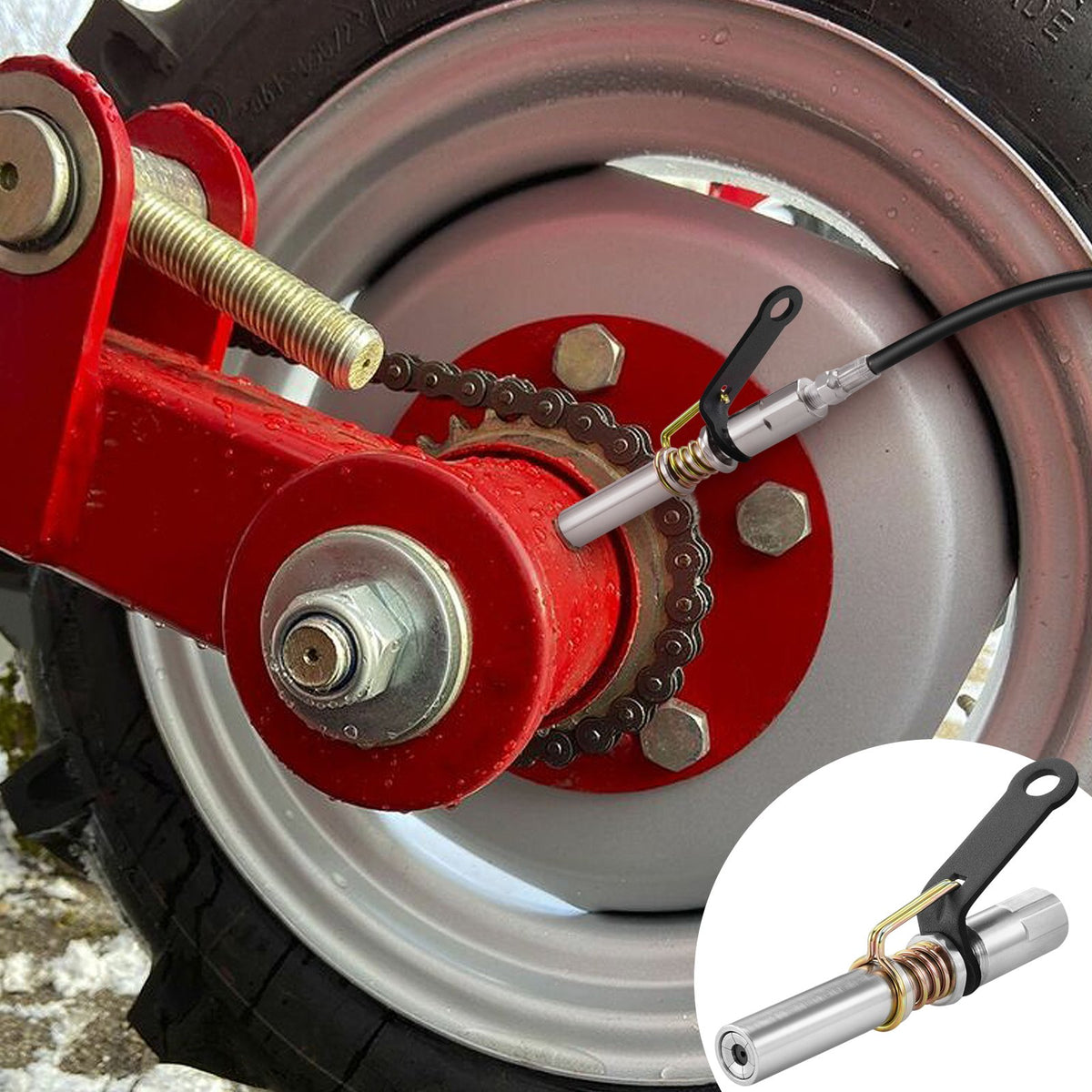 Grease Gun Coupler | 2-Pack High Pressure Quick Release | 10,000 PSI