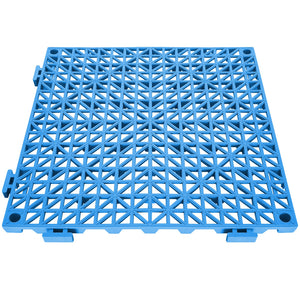 Interlocking Cushion Mats 55 Pack | 30x30cm PVC Drainage Floor Tiles | Non-Slip for Bathrooms, Pools, Kitchens & Wet Areas | Blue