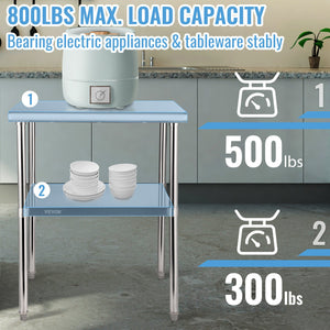 Work Prep Table | 30x30x36" Stainless Steel Commercial Kitchen Table
