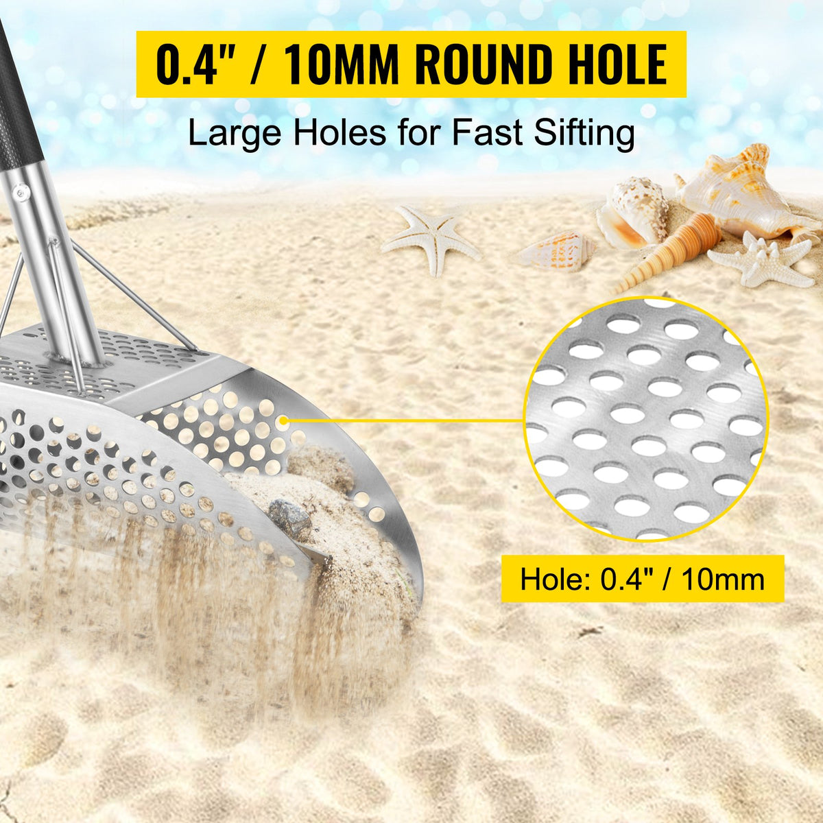 Metal Detector Sand Scoop | Detecting Scoop with Carbon Fibre Handle