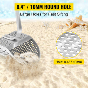 Metal Detector Scoop | Stainless Steel Sand Scoop with Handle