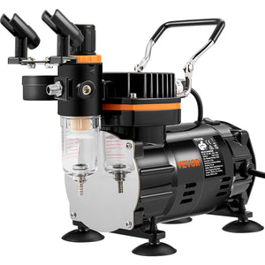 Airbrush Kit | Dual-Action Compressor for Nail Art, Makeup & Models