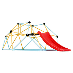 Climbing Dome with Slide | 8ft Geometric Jungle Gym for Kids 3–9 | 600lb Capacity Outdoor/Indoor Play Structure